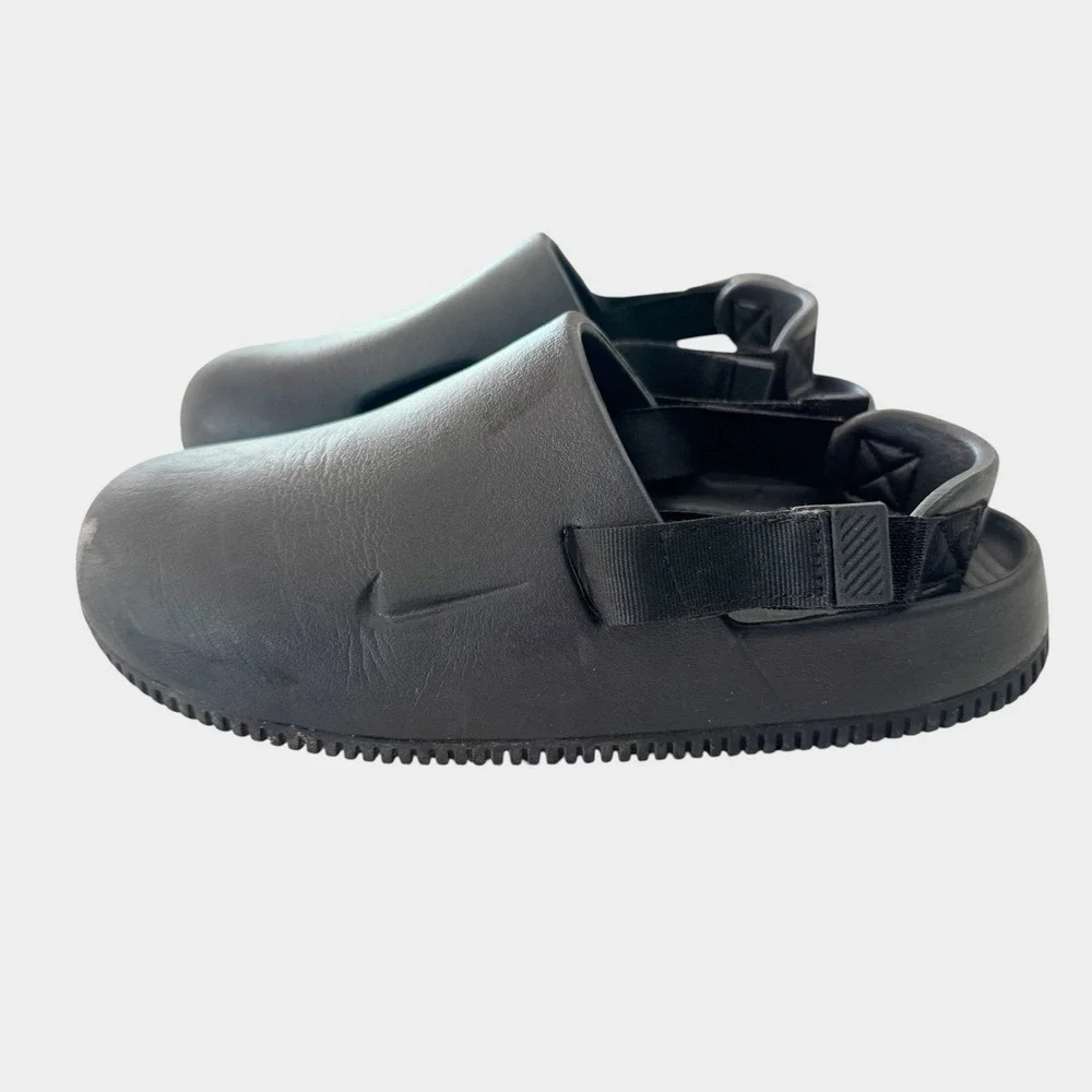 Nike Calm Mule Men's Size 7 Women 8 Black Black Slip On Slides Shoes FD5130-001